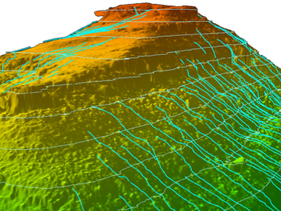 watershed analysis of rail corridor slopes for monitoring slope drainage