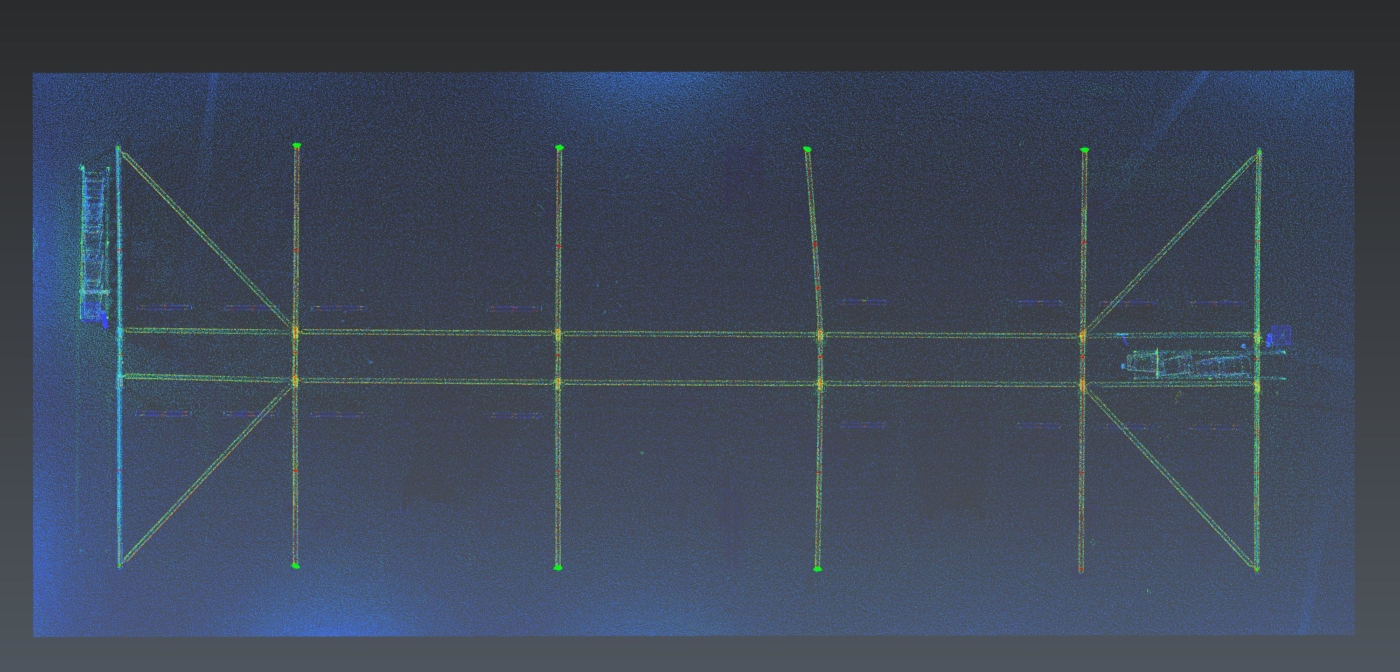 Laser Scanning point cloud for scan-to-CAD as-built survey for fabrication design