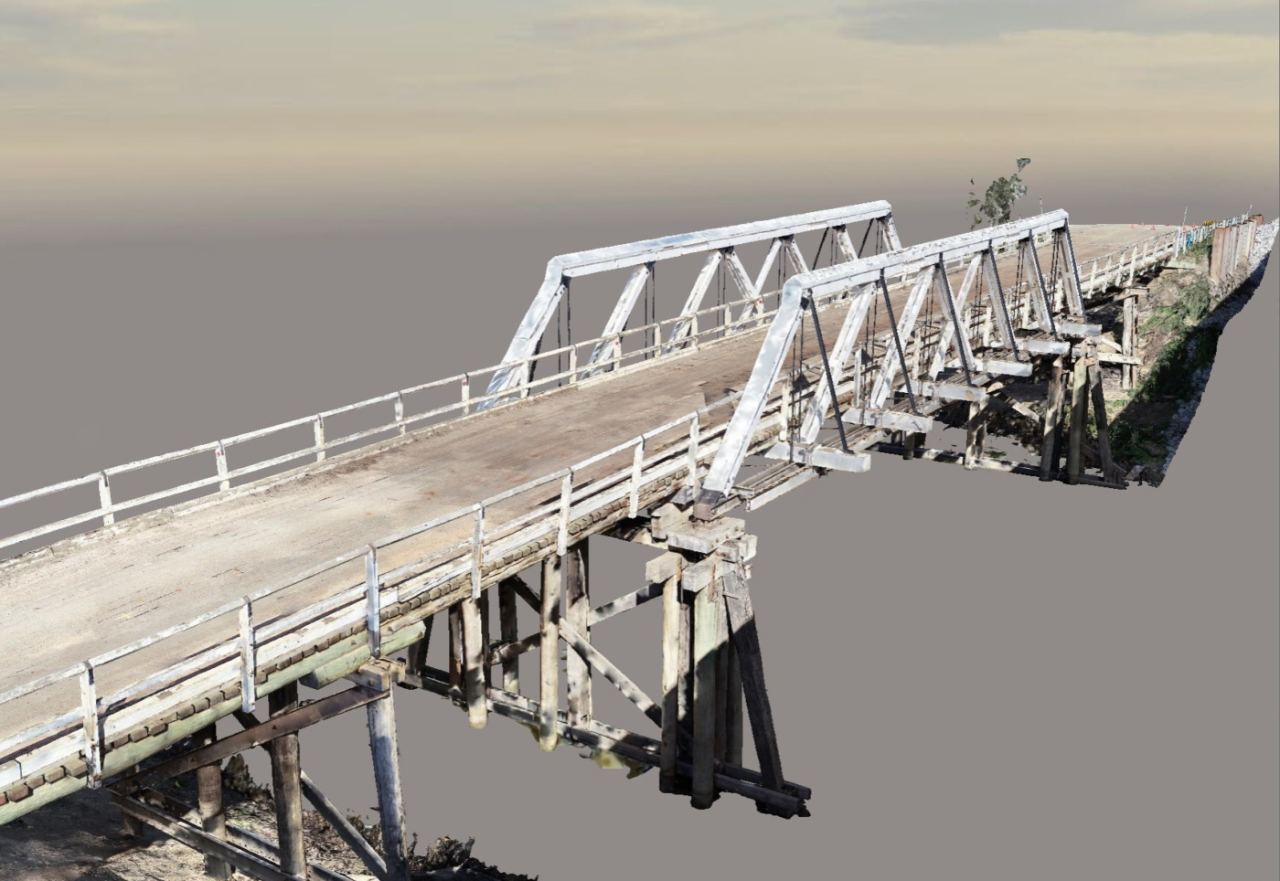 3D photogrammetry modelling of a bridge