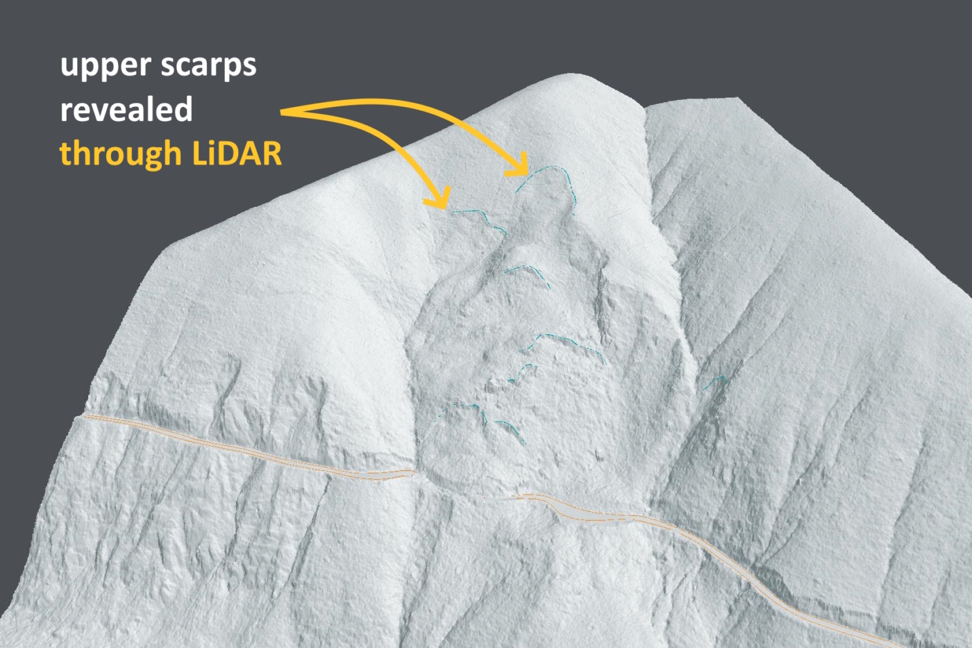 Drone survey for landslip using drone LiDAR to create terrain model