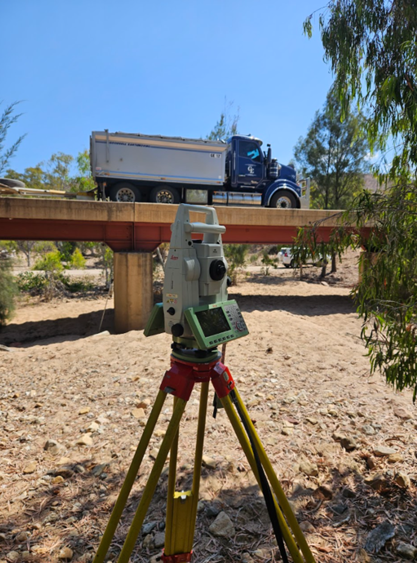 Load deflection survey of bridge