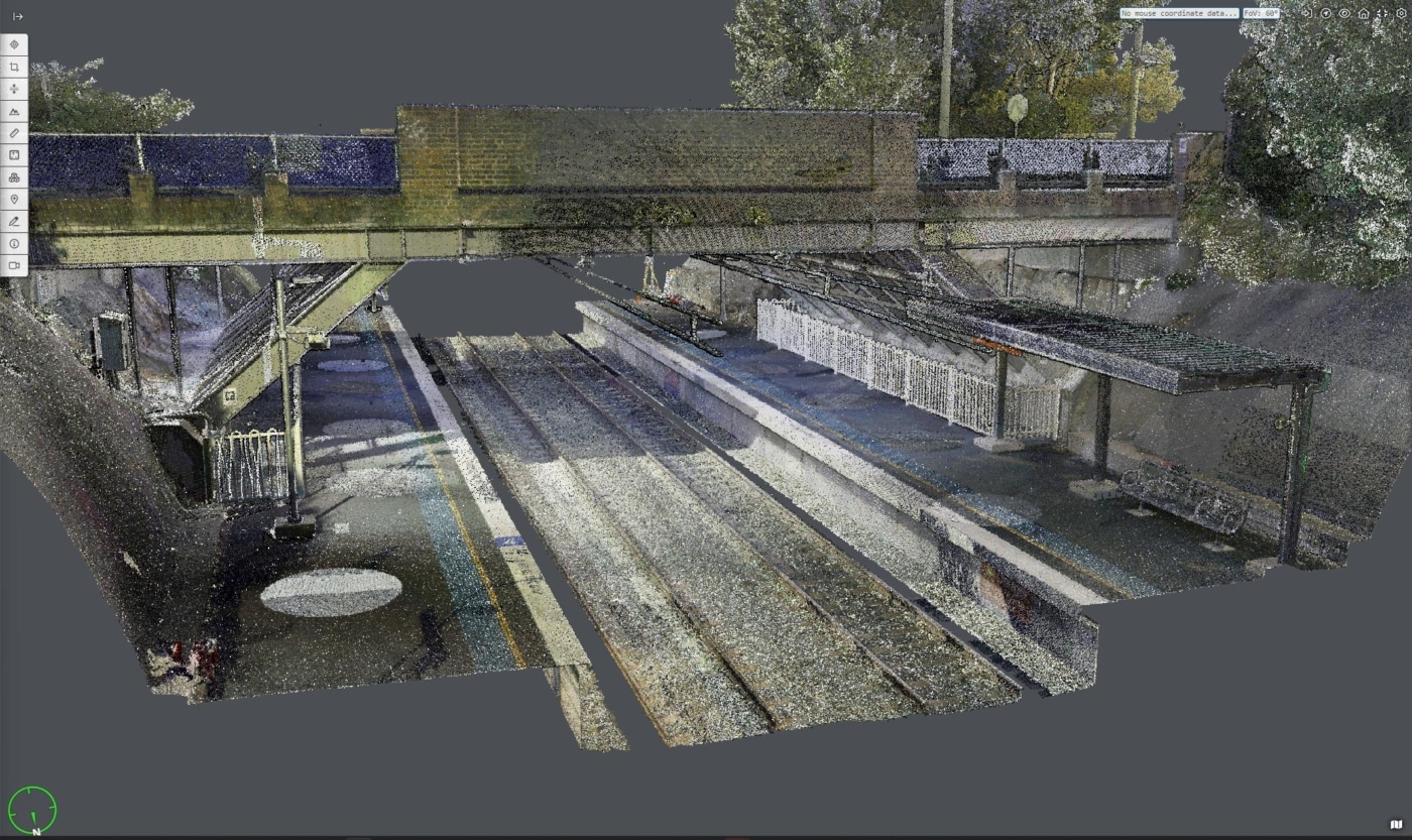 Terrestrial laser scanning point cloud of rail bridge for accurate engineering design